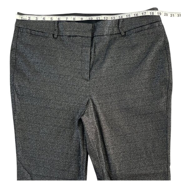 Lane Bryant Black Silver Metallic Sparkle Pants Size 20 Short 20S Plus‎ Size $80 - Picture 4 of 8